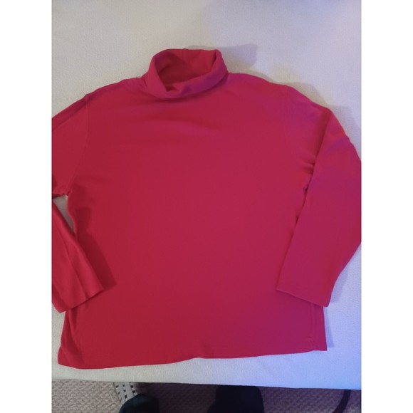 Chic womens red turtleneck size Large vintage - Picture 1 of 6
